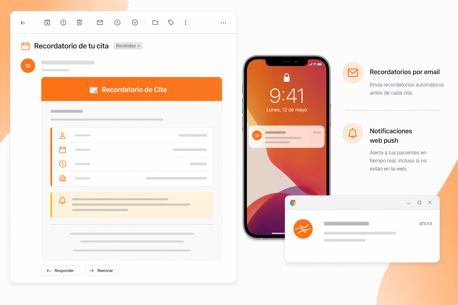 Recordatorios de citas en JustBookIt